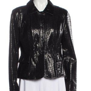 Neiman Marcus Leather Evening Jacket